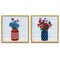 Stupell Industries Patriotic Stripes & Stars Florals 2pc Floater Framed Canvas Wall Art Set Design by Yvette St. Amant
